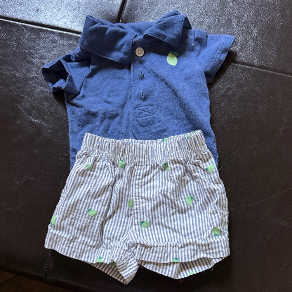 Carter's Blue and White Kids Matching Set